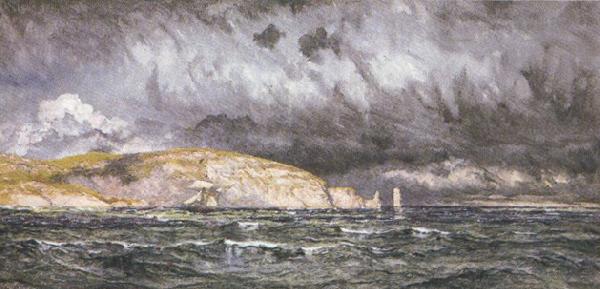 John brett,a.r.a Off Old Harry's Rock (mk37) Norge oil painting art